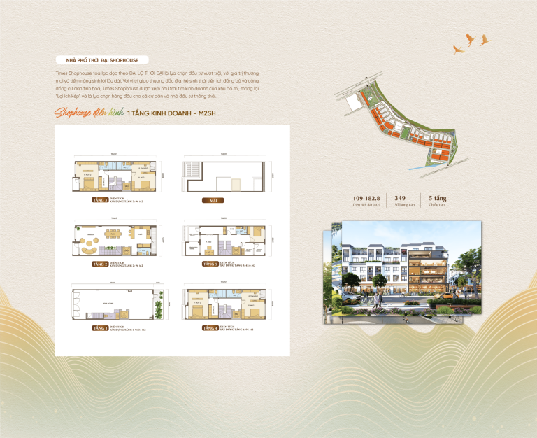 Nhà phố Times Riverside Tuyên Quang: Kiến trúc Tân cổ điển và đời sống thượng lưu